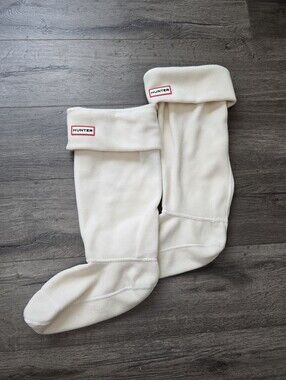 Hunter Tall Boot Socks Cream Size Large 8-10 Cozy Warm Winter Preppy